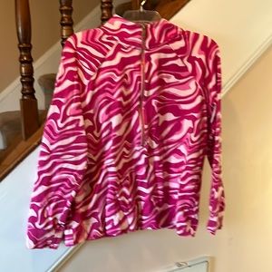Crown & Ivy Beach Pink & White Pullover Top